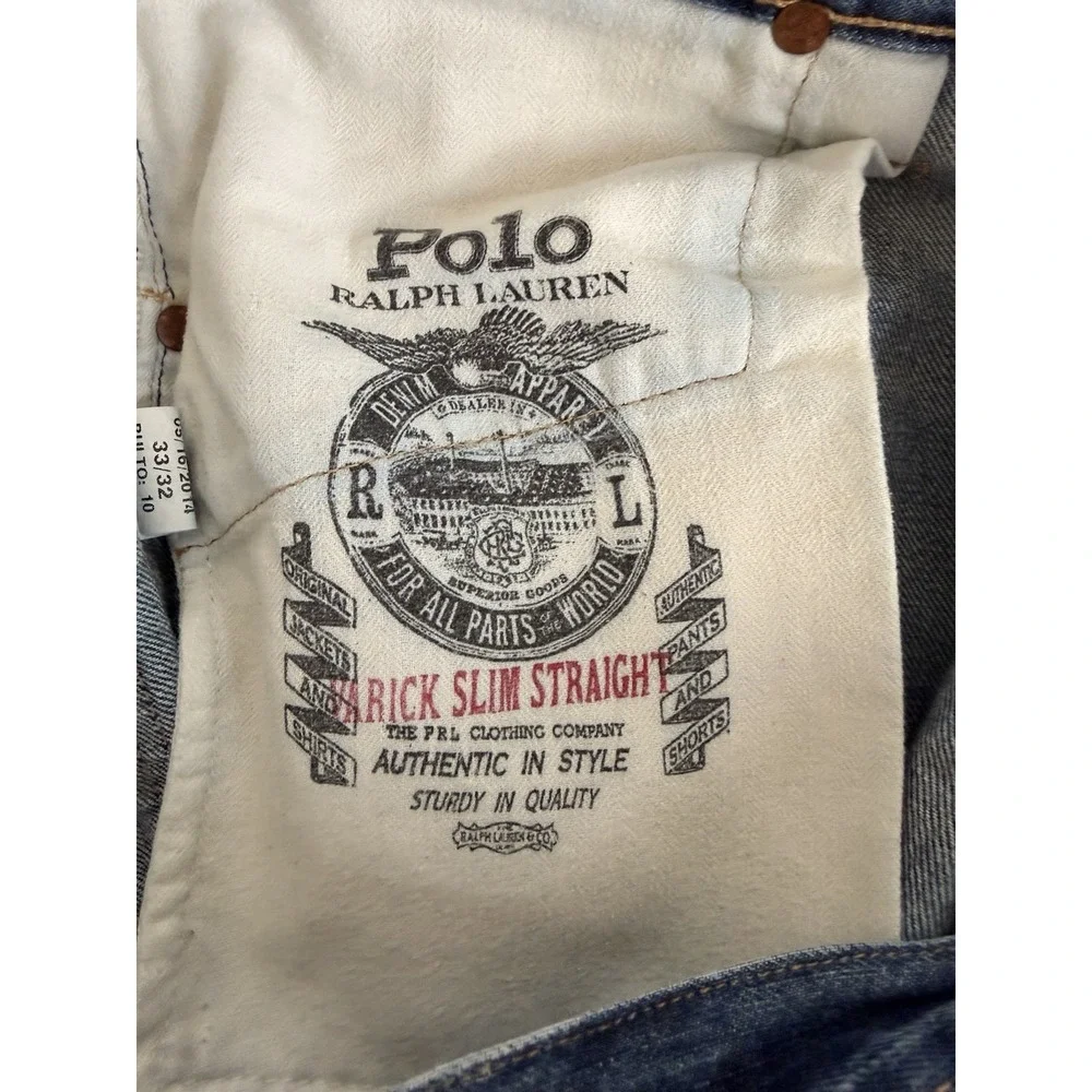Polo‎ Ralph Lauren Rick Slim Straight Jeans Mens 33x32 Medium Wash Denim